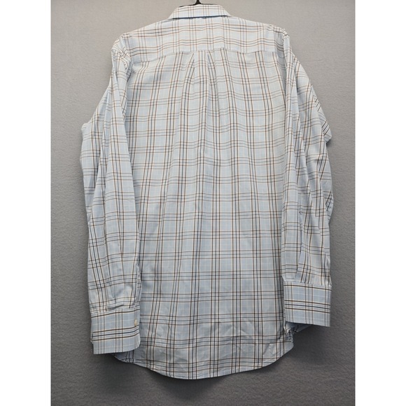Peter Millar Shirt Mens Medium Long Sleeve Button Up Lightweight Plaid Casual - Picture 7 of 8